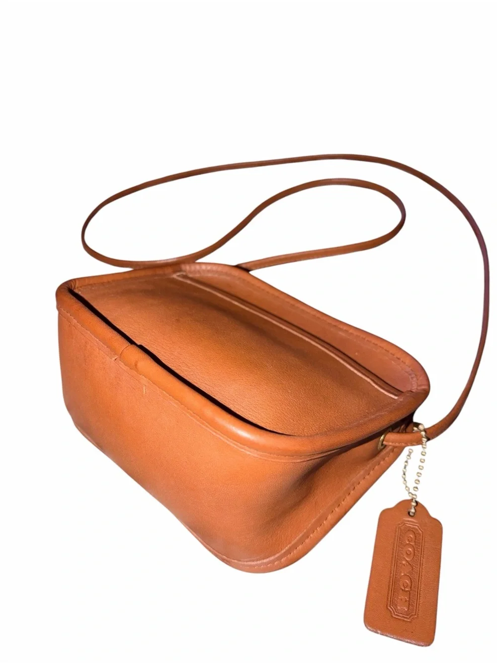 EUC Vintage Coach Hadley Zip Crossbody Bag Glove-Tanned Cowhide Leather Tan Mini